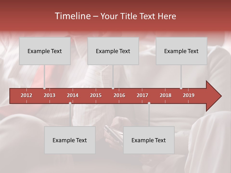 Business People In A Taxi PowerPoint Template