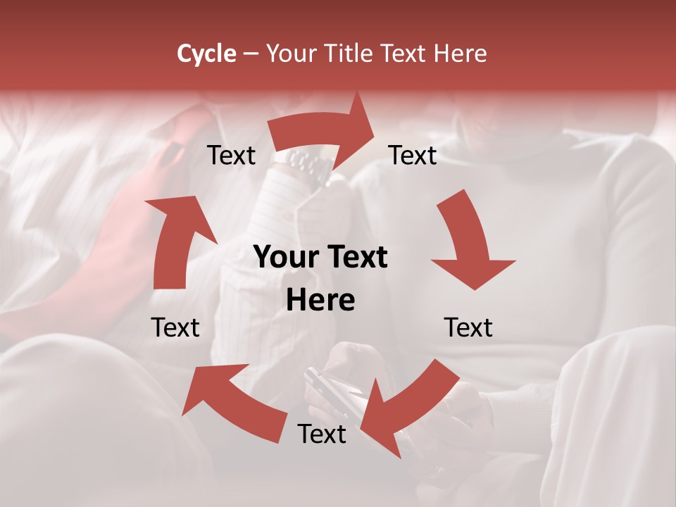 Business People In A Taxi PowerPoint Template