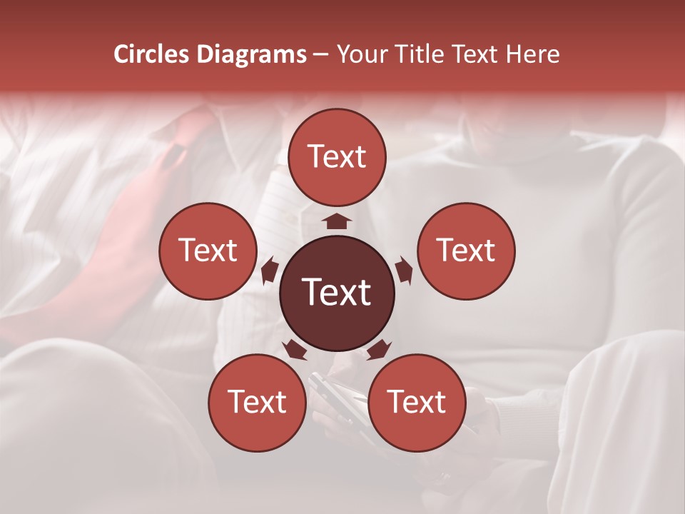 Business People In A Taxi PowerPoint Template