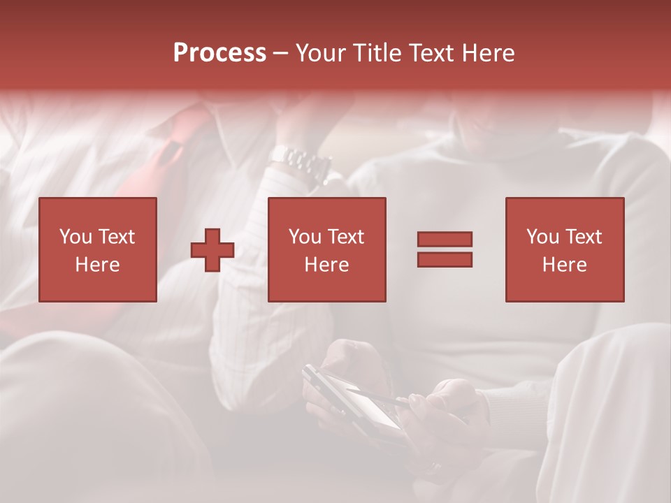 Business People In A Taxi PowerPoint Template