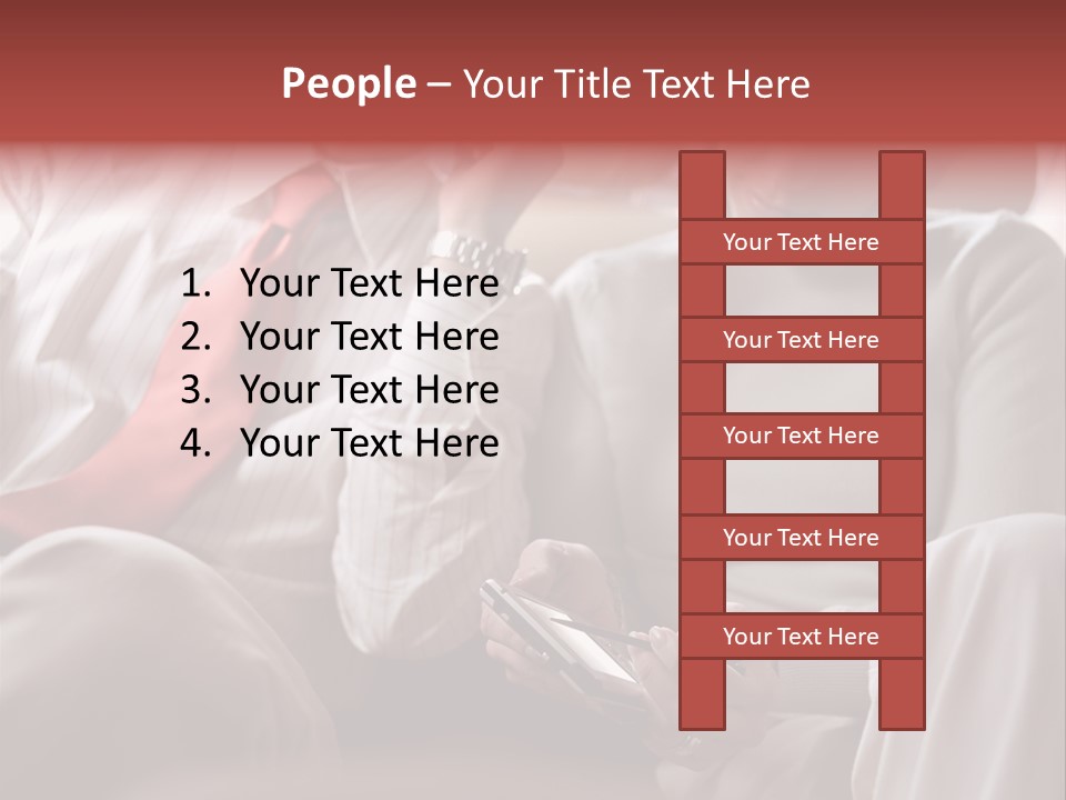 Business People In A Taxi PowerPoint Template