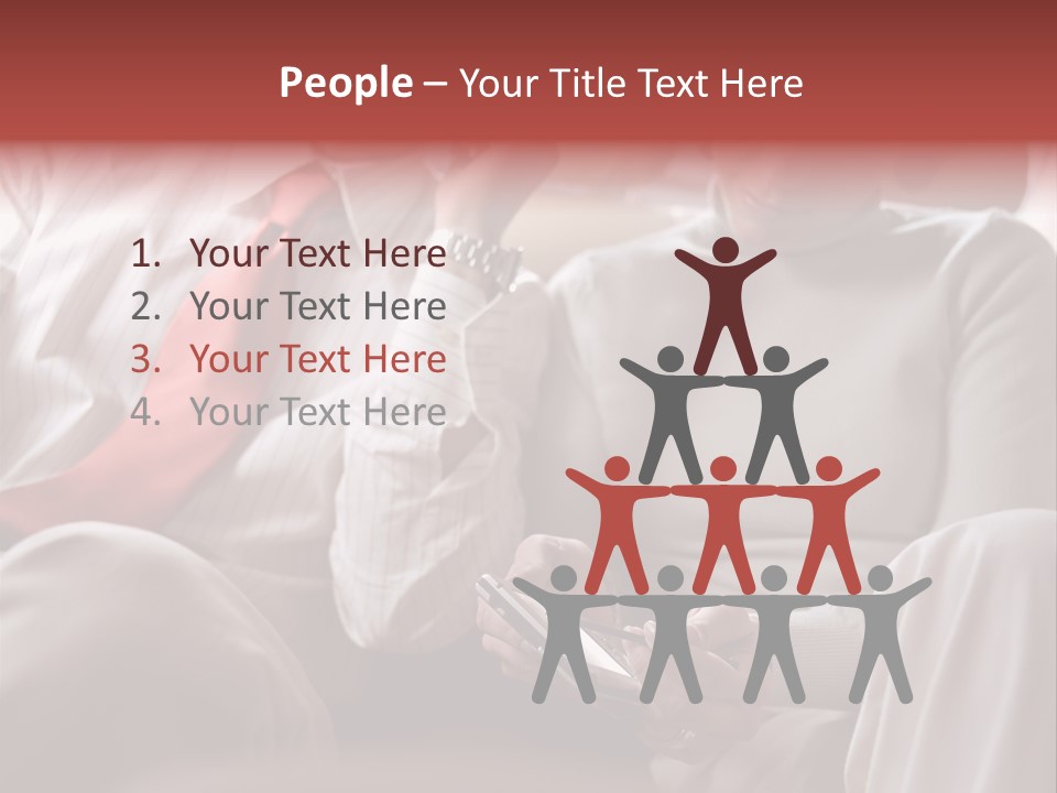 Business People In A Taxi PowerPoint Template