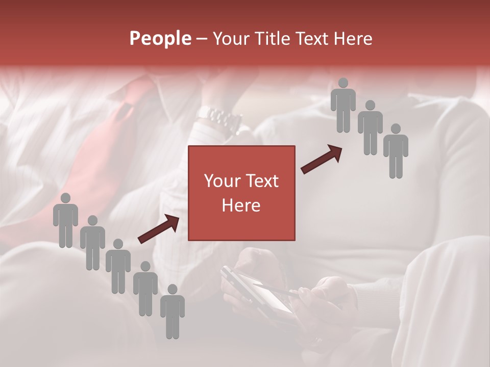 Business People In A Taxi PowerPoint Template