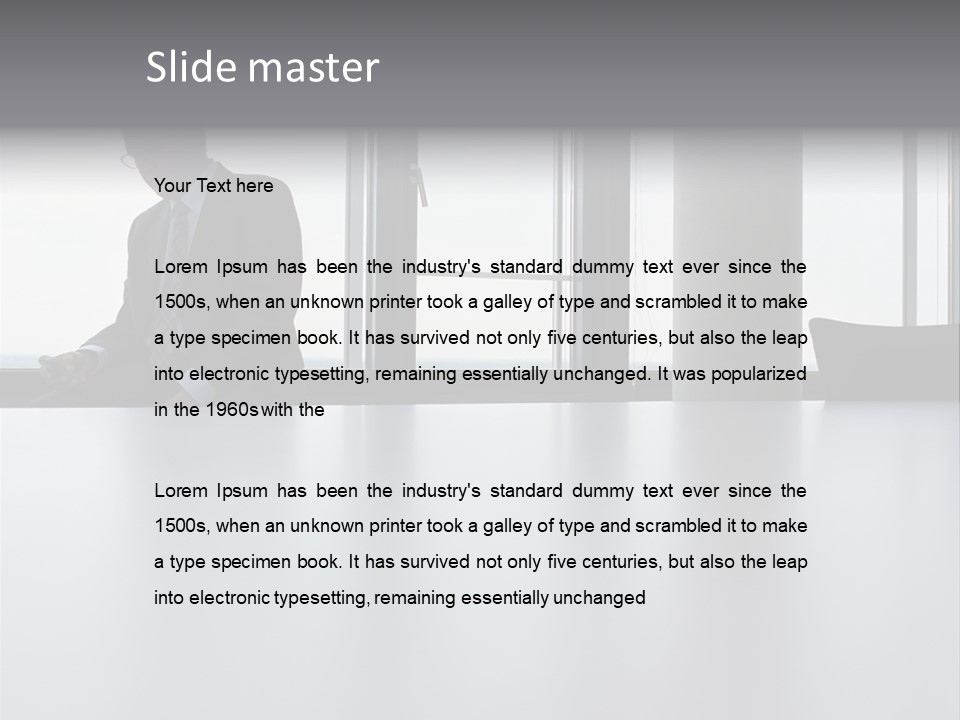 Male Sending Stockphotograph PowerPoint Template