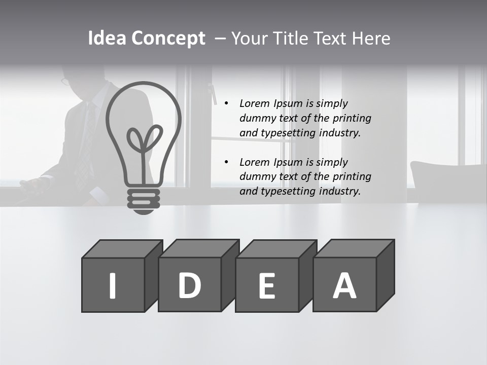 Male Sending Stockphotograph PowerPoint Template