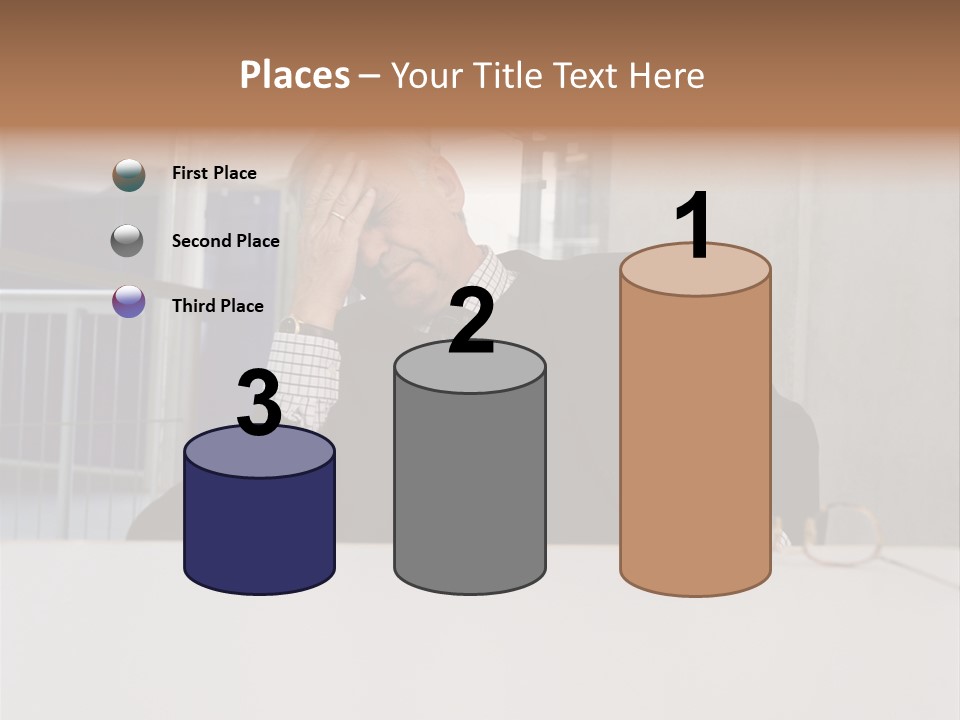 Tired Businessman PowerPoint Template