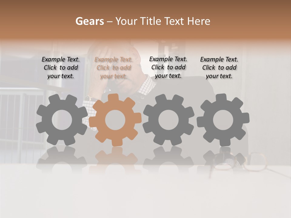 Tired Businessman PowerPoint Template