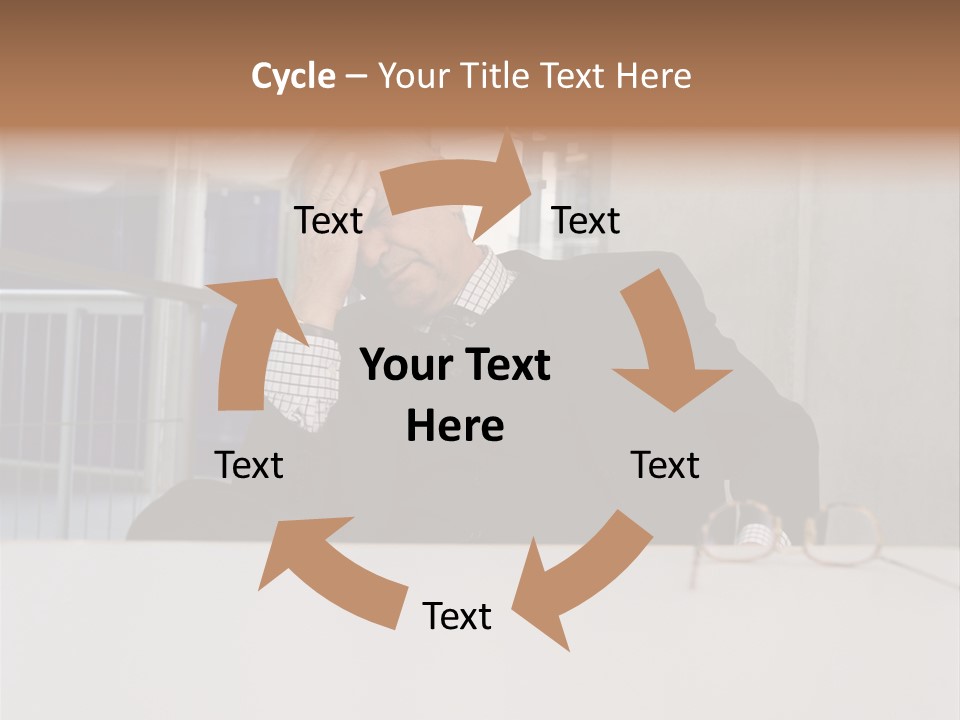 Tired Businessman PowerPoint Template