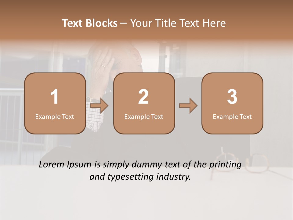 Tired Businessman PowerPoint Template