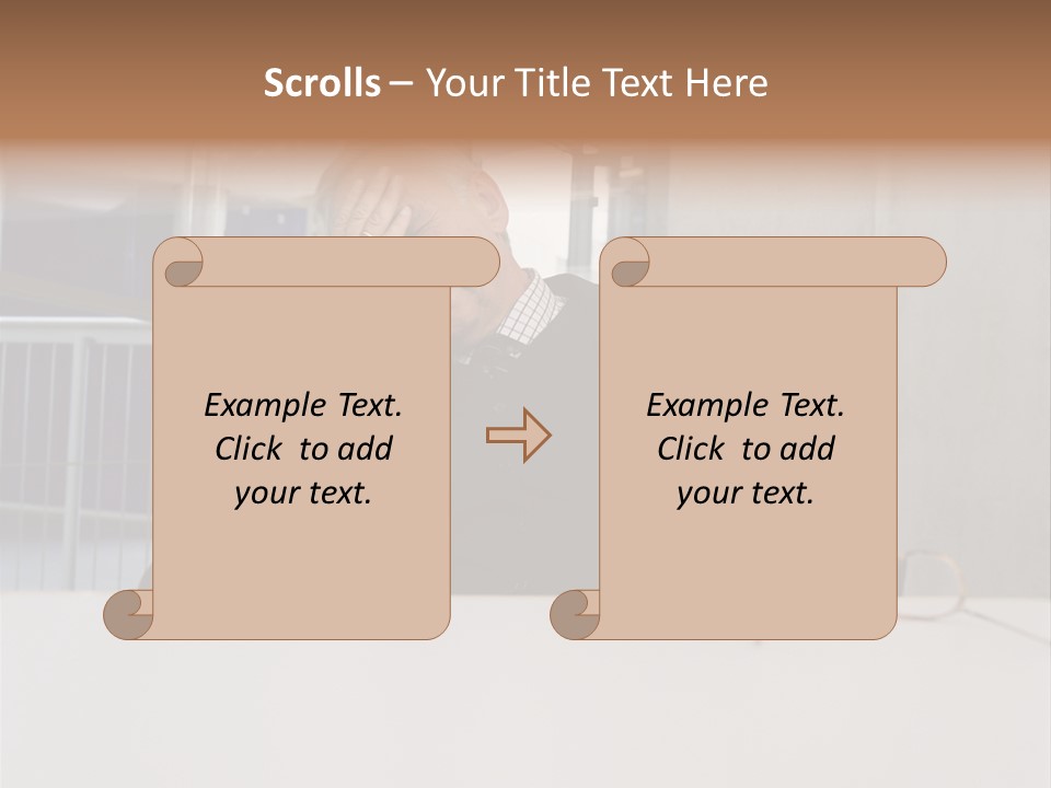Tired Businessman PowerPoint Template