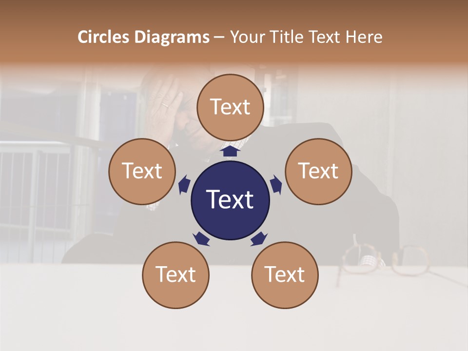 Tired Businessman PowerPoint Template