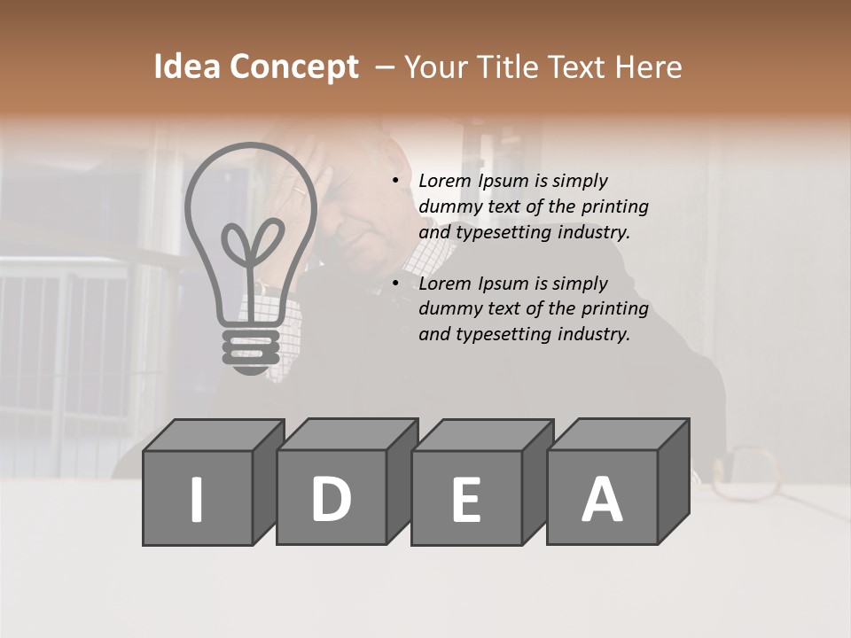 Tired Businessman PowerPoint Template