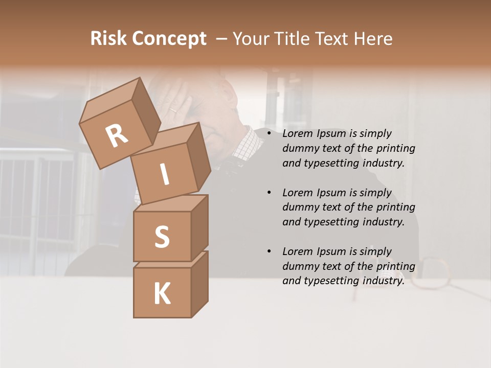 Tired Businessman PowerPoint Template