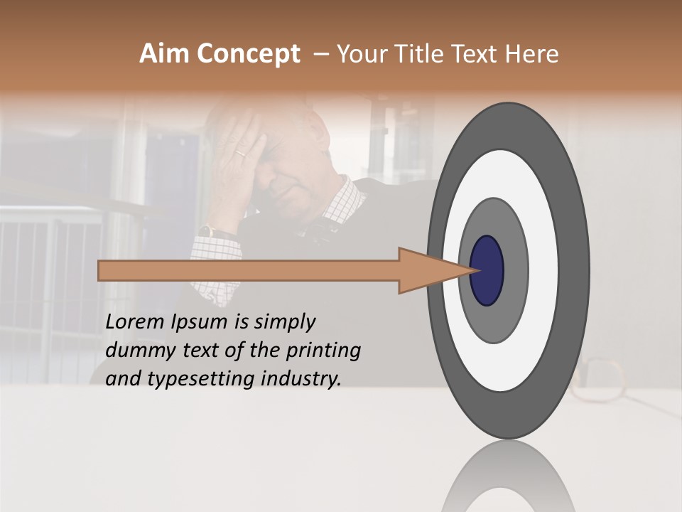 Tired Businessman PowerPoint Template