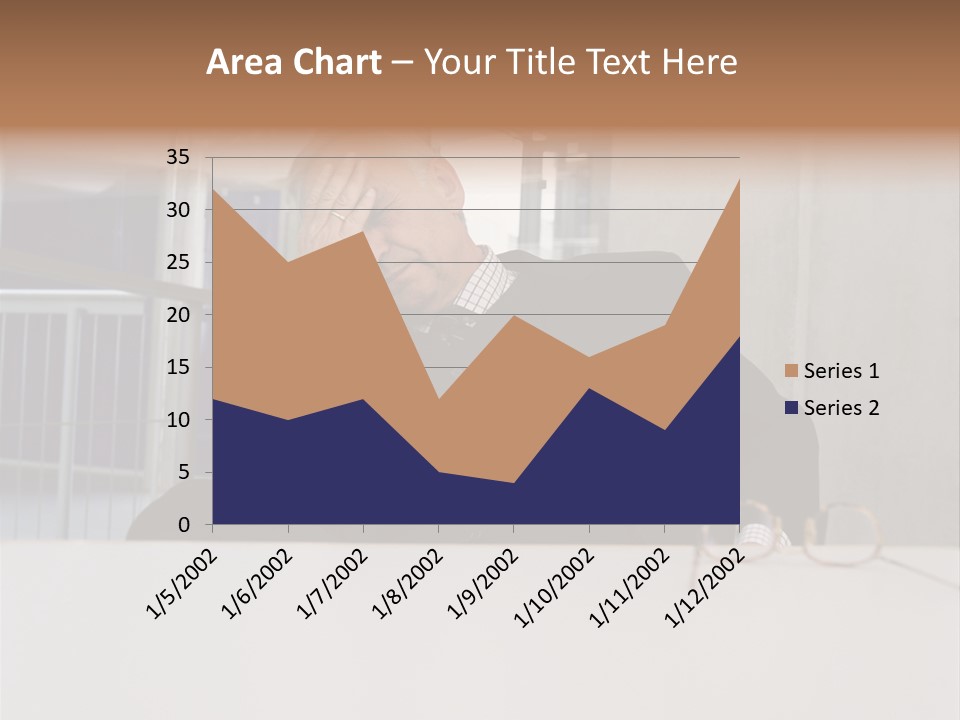 Tired Businessman PowerPoint Template