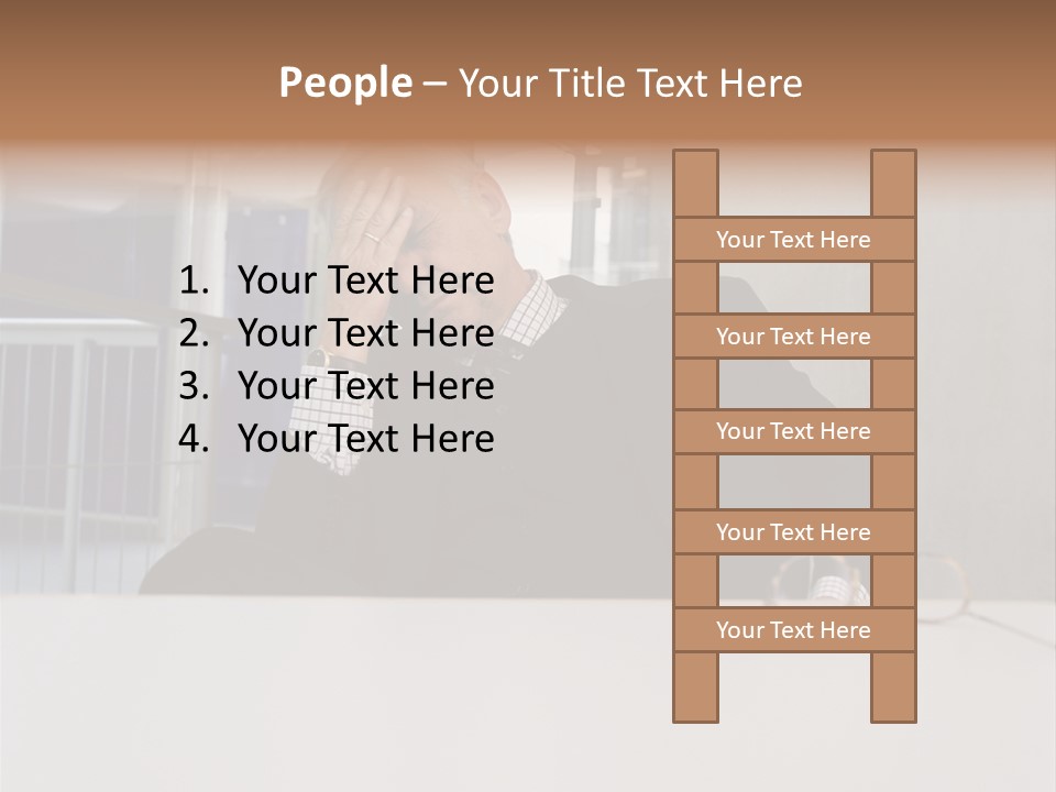 Tired Businessman PowerPoint Template