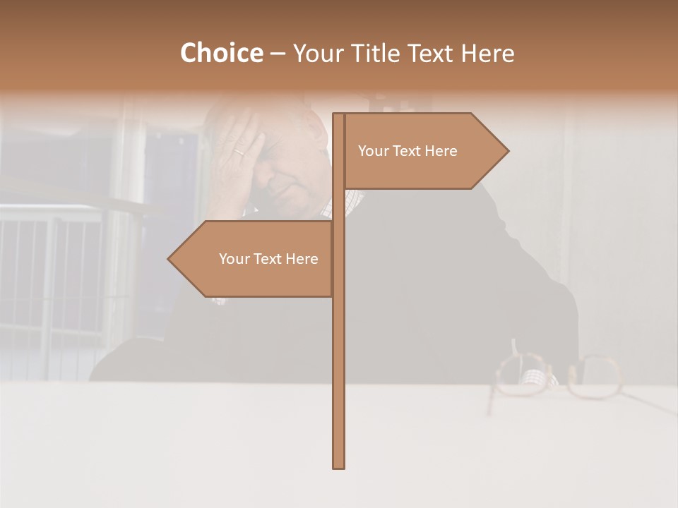 Tired Businessman PowerPoint Template