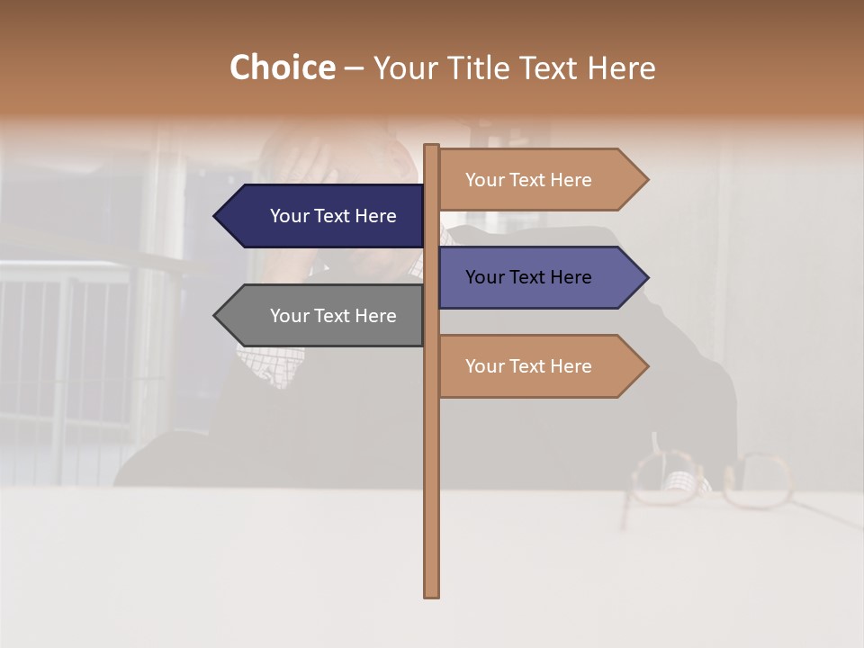 Tired Businessman PowerPoint Template