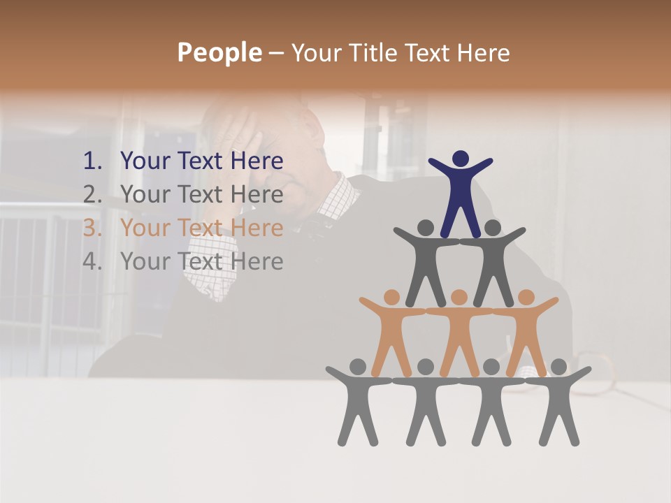 Tired Businessman PowerPoint Template