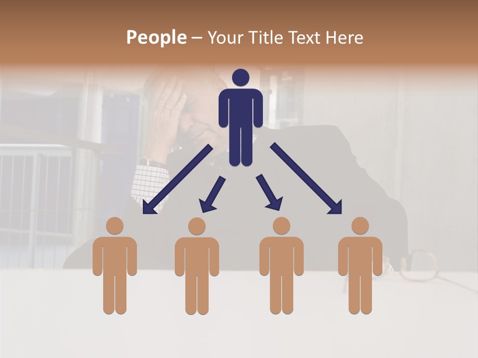 Tired Businessman PowerPoint Template