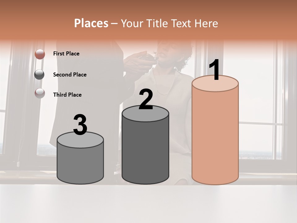 Business People With Palmtop PowerPoint Template