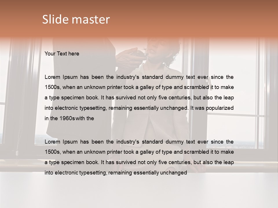 Business People With Palmtop PowerPoint Template