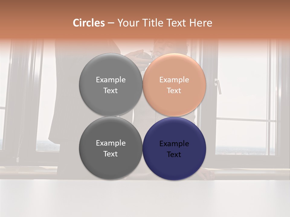 Business People With Palmtop PowerPoint Template