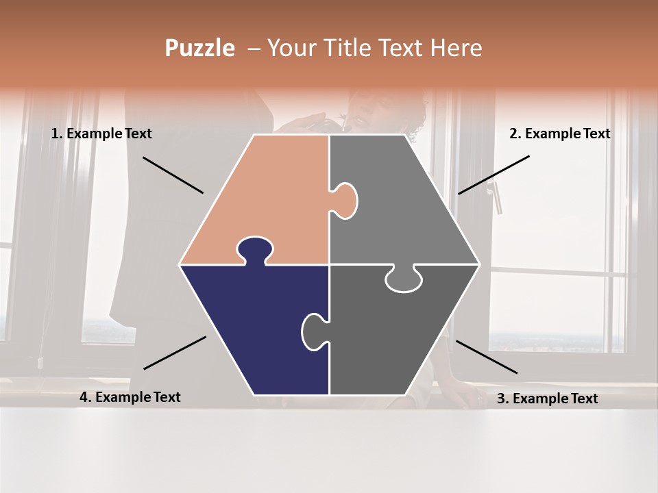 Business People With Palmtop PowerPoint Template