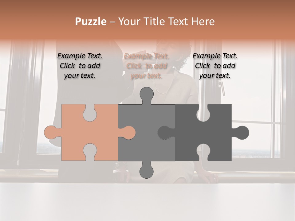 Business People With Palmtop PowerPoint Template