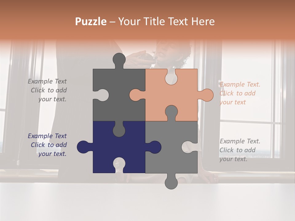 Business People With Palmtop PowerPoint Template