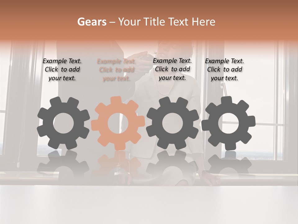 Business People With Palmtop PowerPoint Template