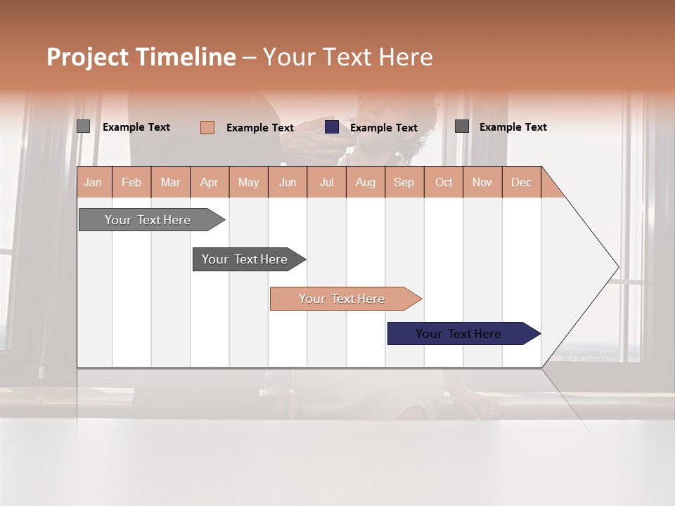 Business People With Palmtop PowerPoint Template
