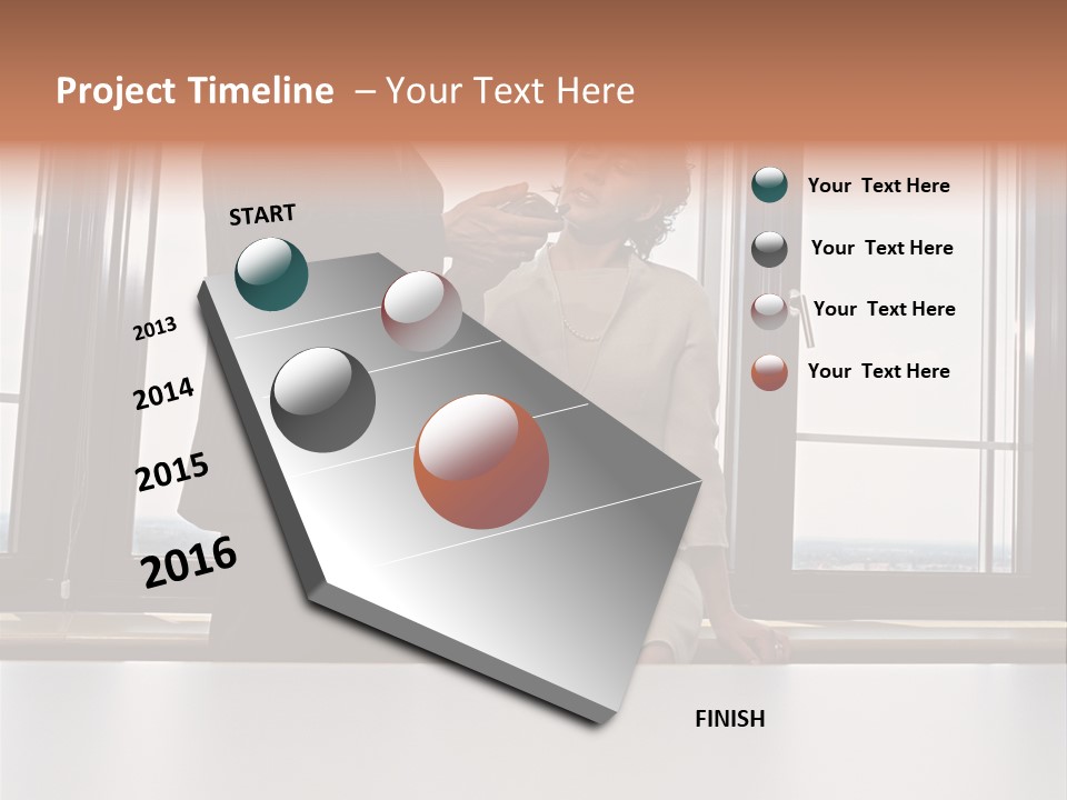 Business People With Palmtop PowerPoint Template