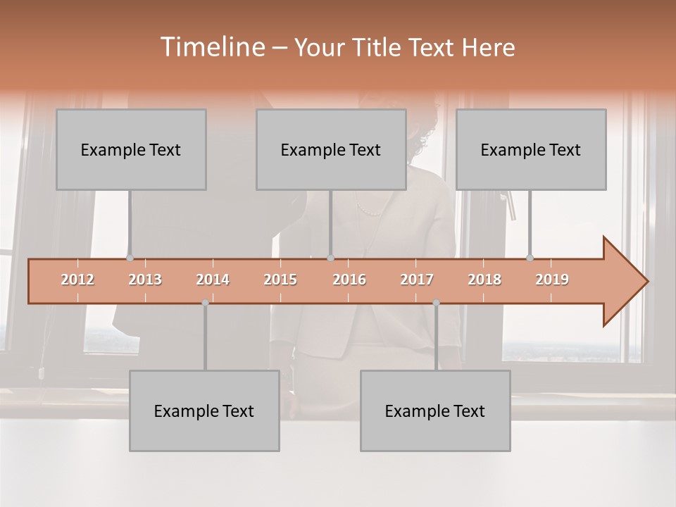 Business People With Palmtop PowerPoint Template