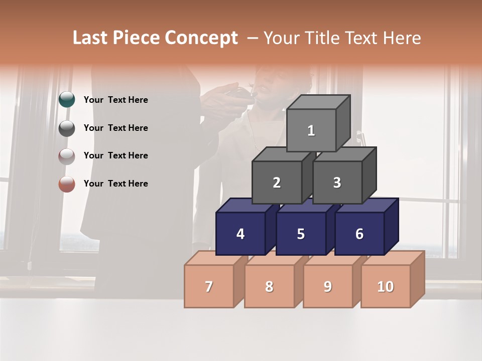 Business People With Palmtop PowerPoint Template