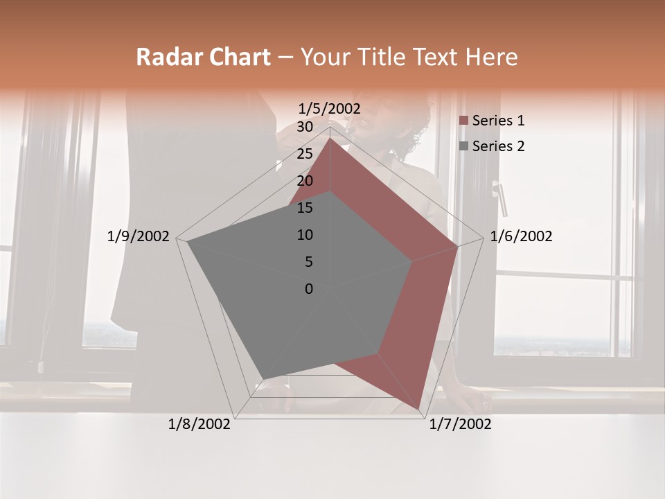 Business People With Palmtop PowerPoint Template