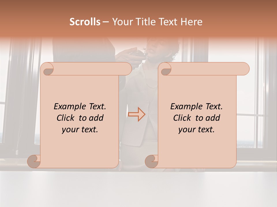 Business People With Palmtop PowerPoint Template