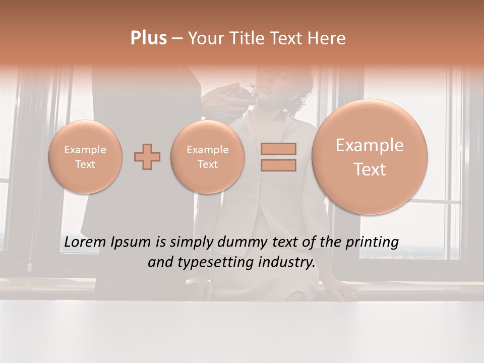 Business People With Palmtop PowerPoint Template