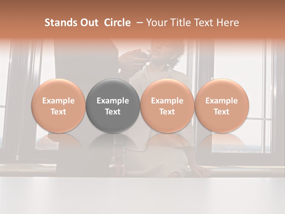 Business People With Palmtop PowerPoint Template