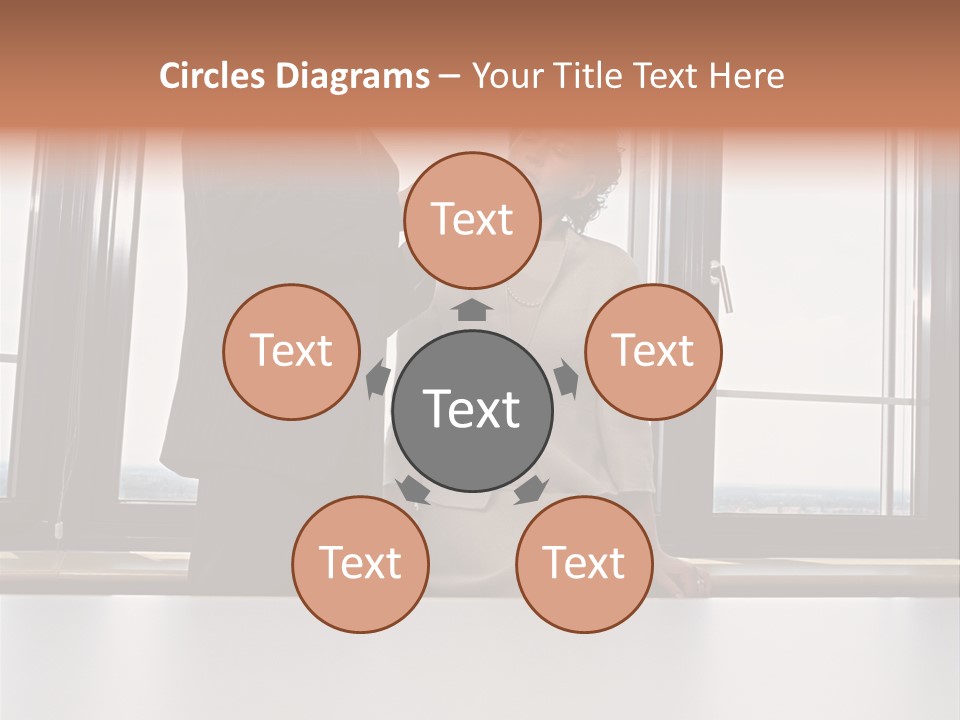 Business People With Palmtop PowerPoint Template