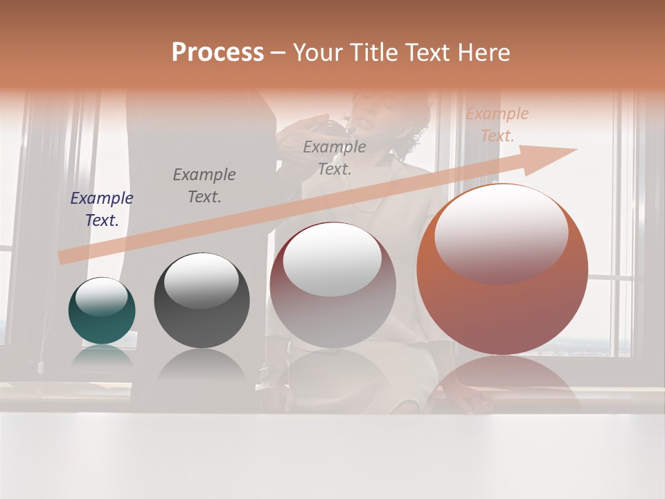 Business People With Palmtop PowerPoint Template