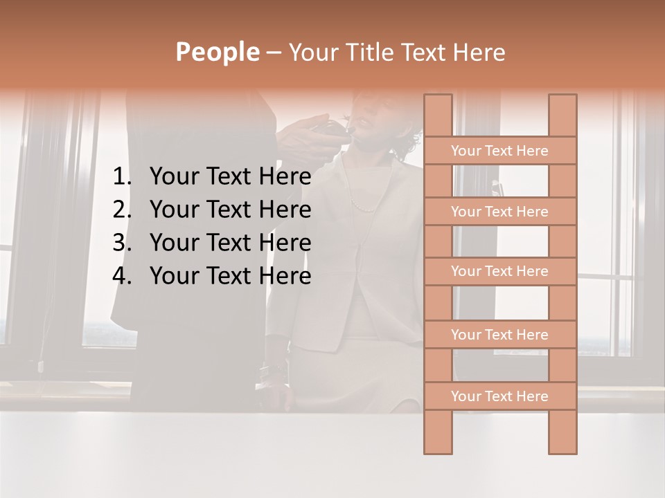 Business People With Palmtop PowerPoint Template
