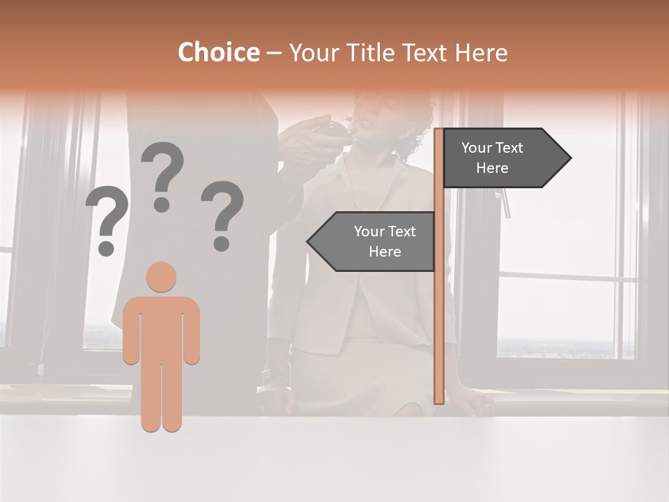 Business People With Palmtop PowerPoint Template