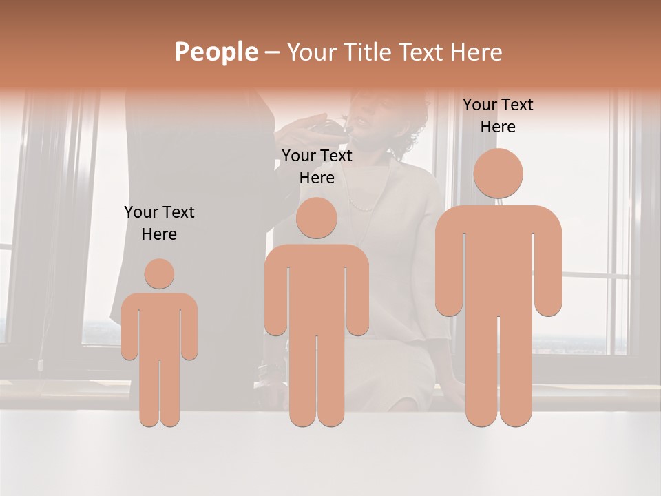 Business People With Palmtop PowerPoint Template