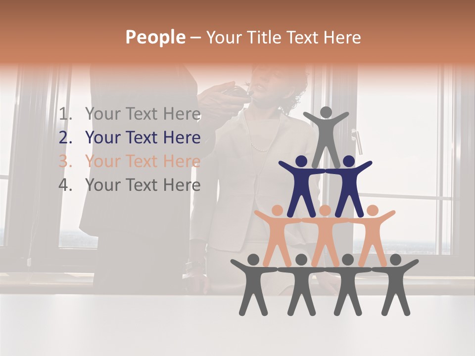 Business People With Palmtop PowerPoint Template