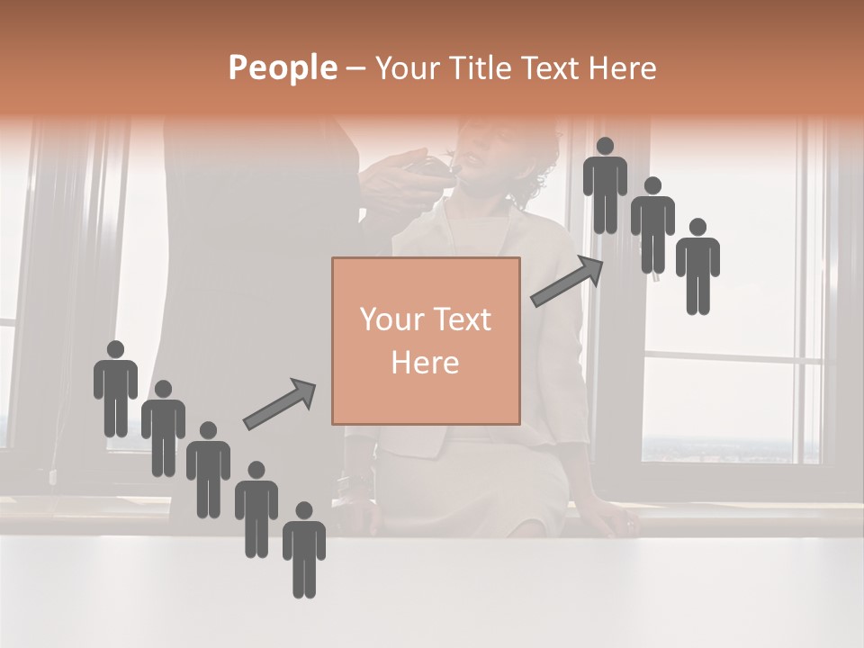 Business People With Palmtop PowerPoint Template