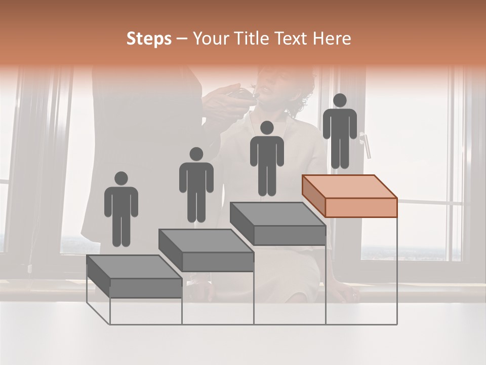 Business People With Palmtop PowerPoint Template