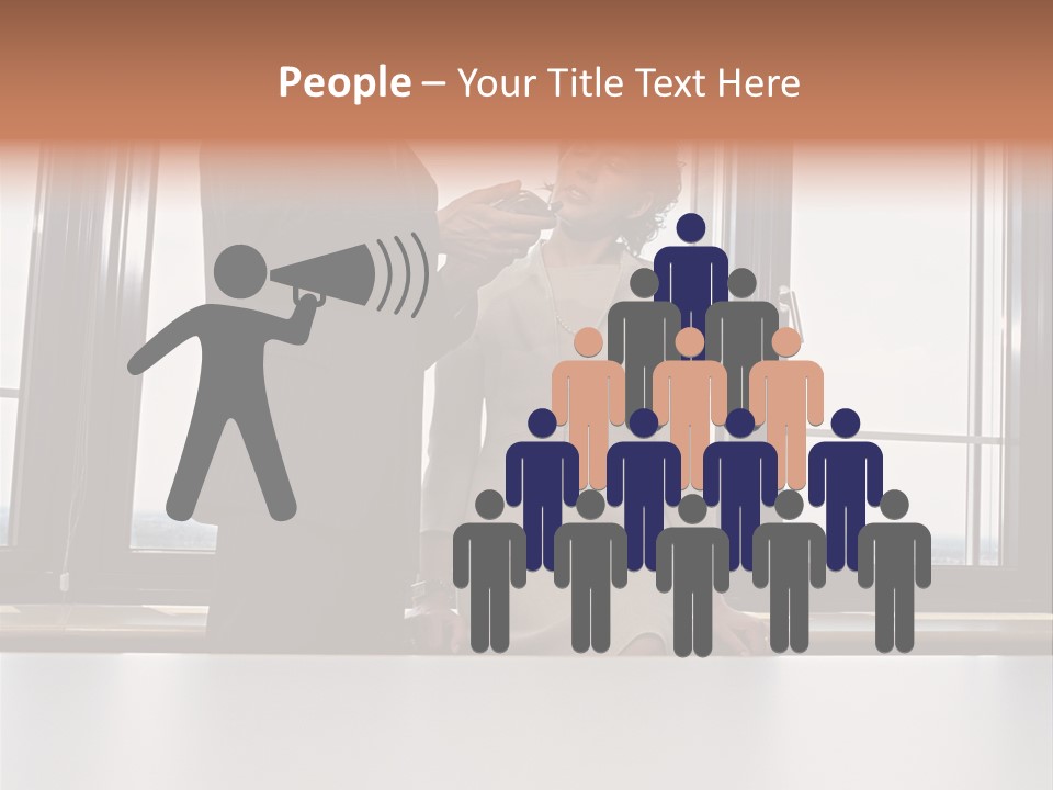 Business People With Palmtop PowerPoint Template
