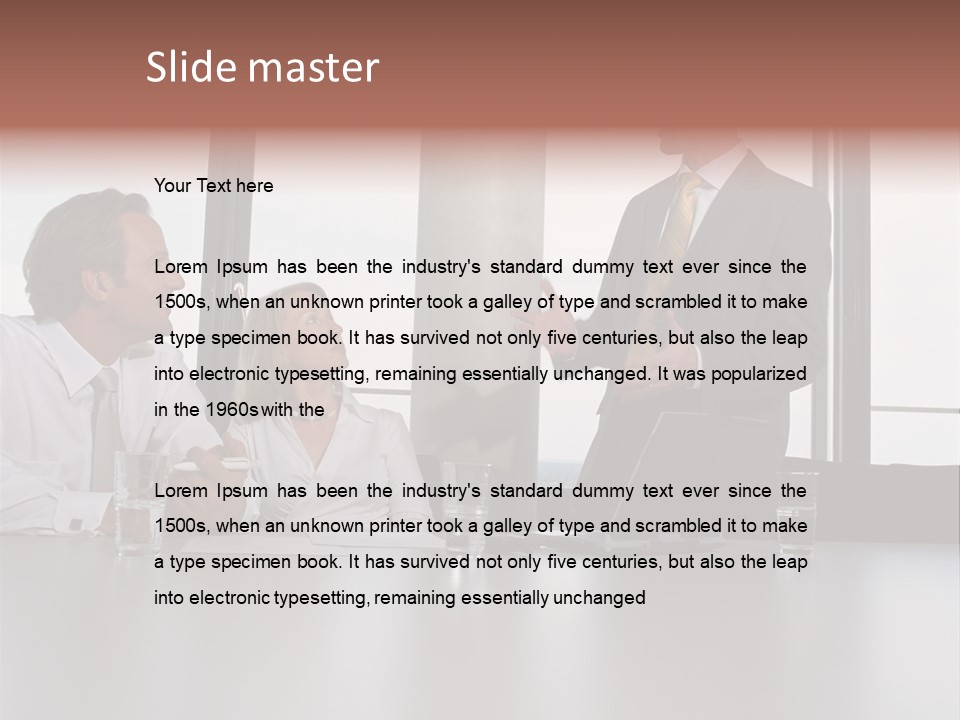 Brainstorm Mature Laptopcomputer PowerPoint Template