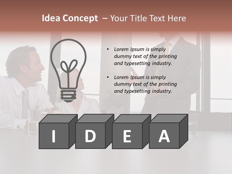 Brainstorm Mature Laptopcomputer PowerPoint Template